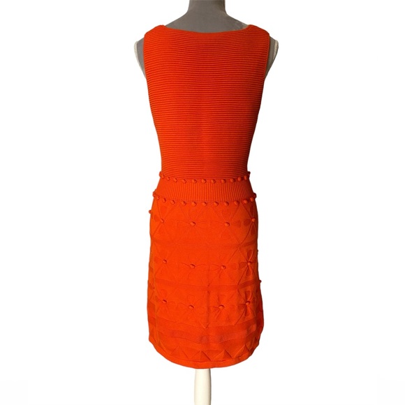 Milly of New York orange knit sleeveless dress size large - Picture 3 of 12